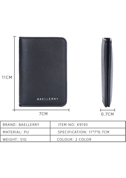 Baellerry Erkek Cüzdan Yeni Kısa Ince Kart Sahibinin Adı Kazınmış Basit Mini Lüks Erkek Cüzdan Marka Küçük Erkek Çantalar Cartera (Yurt Dışından) fiyatları