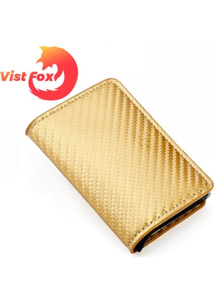 Vist Fox Erkek Kart Sahibi Çok Katmanlı Hırsızlığa Karşı Çanta Kart Sahibi Kılıfı (Yurt Dışından)