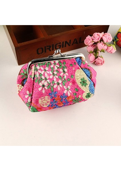 Microgood Kadın Moda Sevimli Çiçekler Işlemeli Kılıf Cüzdan Kart Anahtarları Kese Bozuk Para Cüzdanı (Yurt Dışından) fırsatları