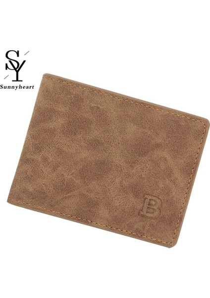 Sunnyheart Erkek Cüzdan Buzlu Minimalist Iş Erkek Ikiye Katlanmış Ince Cüzdan (Yurt Dışından)