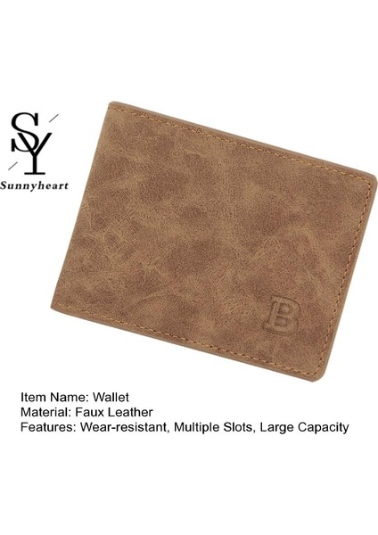 Sunnyheart Erkek Cüzdan Buzlu Minimalist Iş Erkek Ikiye Katlanmış Ince Cüzdan (Yurt Dışından) modelleri