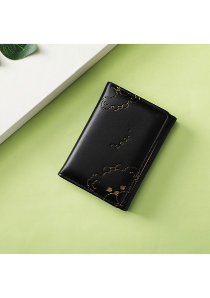 Ayı Kadın Sınır Ötesi Üç Katlı Kısa Bayan Cüzdan Yeni Kore Versiyonu Ins Moda Katlanır Cüzdan Cüzdan (Yurt Dışından)