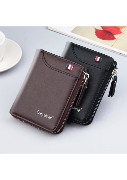 [daha Mutlu] Sıcak Satış Çantalar ve Seyahat Erkek Çantaları Cüzdanlar ve Aksesuarlar Cüzdanlar Pu Deri Erkek Lüks Küçük Fermuarlı Paralar Çanta Çantalar ve Çantalar Lüks Tasarımcı (Yurt Dışından)