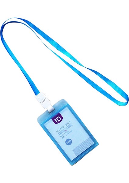 Sert Plastik Cep Kimlik Kartı Kredi Rozeti Adı Etiket Tutucu Boyun Askısı Ipi (Yurt Dışından)