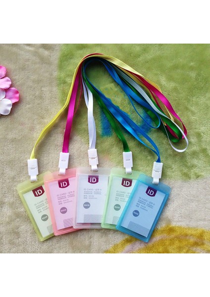 Sert Plastik Cep Kimlik Kartı Kredi Rozeti Adı Etiket Tutucu Boyun Askısı Ipi (Yurt Dışından) indirimleri