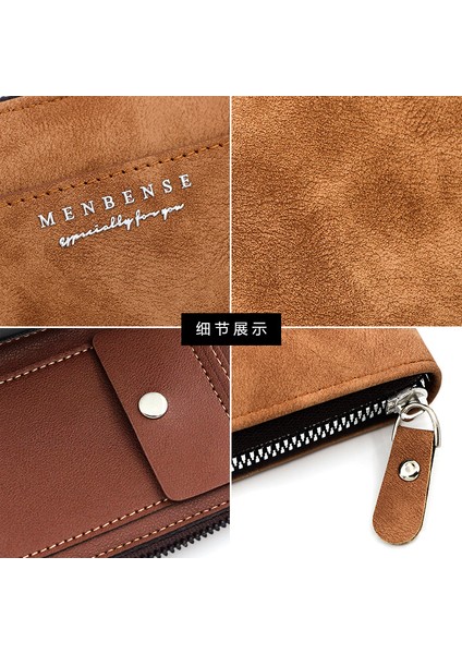 Kore Tarzı Buzlu Rahat Erkek Kısa Cüzdan Kart Sahibinin Para Cebi Büyük Kapasiteli Dikey Erkek Cüzdan (Yurt Dışından) fırsatları