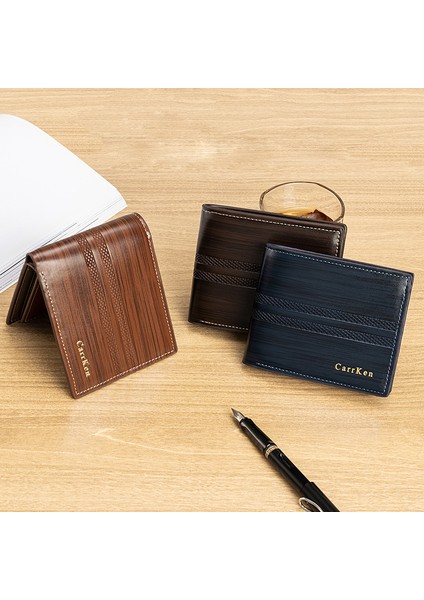 Yeni Erkek Kısa Cüzdan 2020 Gündelik Cüzdan Ince Çoklu Kart Üç Katlı Gevşek Yapraklı Cüzdan (Yurt Dışından) modelleri