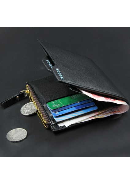 Sınır Ötesi Cüzdan Erkek Gençlik Tarzı Kısa Erkek Çantası Bozuk Para Cebi Tek Parça Fermuarlı Cüzdan (Yurt Dışından) modelleri