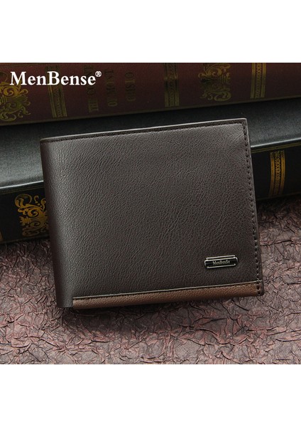 Menbense Erkek Cüzdan Kısa Moda Iş Yatay Para Çantası Üç Katlı Çanta Erkek Cüzdan (Yurt Dışından) fiyatları