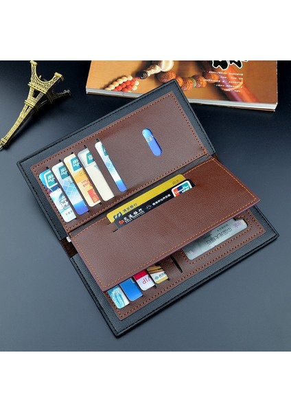Erkek Cüzdan Erkekler Uzun Tarzı Moda Dikiş Kontrast Renk Gençlik Yumuşak Cüzdan Çoklu Kart Takım Çantası 2022 Yeni Cüzdan (Yurt Dışından) fırsatları
