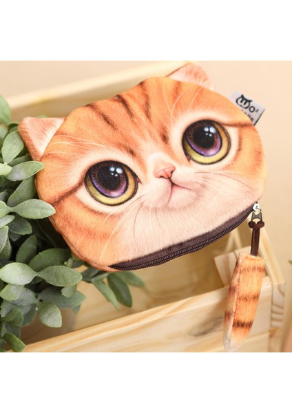 Moda Kadın Sevimli 3D Yüz Hayvan Para Nakit Çanta Cüzdan Mini Fermuarlı Çanta (Yurt Dışından) fırsatları