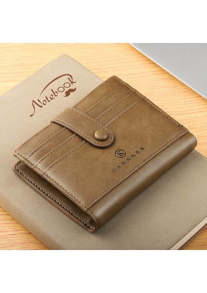 Cüzdan Erkek Kısa Retro Rahat Erkek Çoklu Kart Cüzdan Çok Fonksiyonlu Gençlik Toka Ultra Ince Yumuşak Kart Sahibinin (Yurt Dışından) fiyatları