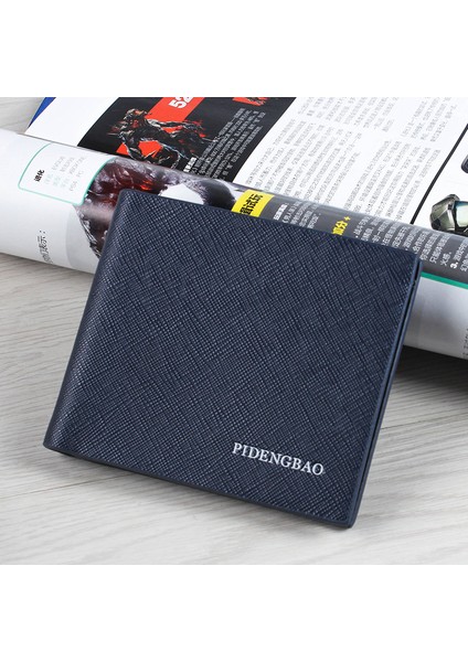 Pidenbao Yeni Cüzdan Erkek Kısa Cüzdan Yatay Bölüm Kore Versiyonu Öğrenci Cüzdanı Ultra Ince Çapraz Desen Cüzdan (Yurt Dışından) fiyatları