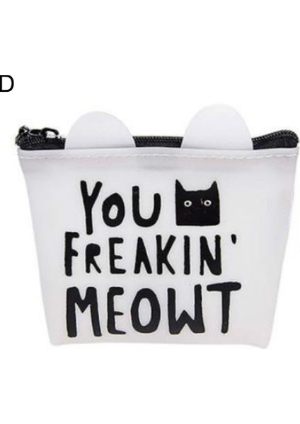 Microgood Sevimli Moda Kadın Kızlar Kedi Fermuar Silikon Bozuk Para Cüzdanı Kart Tutucu Kılıfı Cüzdan (Yurt Dışından) modelleri