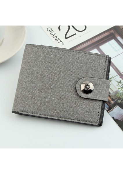 Erkekler Kanvas Rahat Iş Cüzdan Kart Yuvaları ile Ekstra Kapasiteli Kumaş Desen Ultra Güçlü Dikiş Kısa Cüzdan Mükemmel Hediye (Yurt Dışından) fırsatları