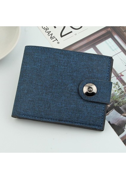 Erkekler Kanvas Rahat Iş Cüzdan Kart Yuvaları ile Ekstra Kapasiteli Kumaş Desen Ultra Güçlü Dikiş Kısa Cüzdan Mükemmel Hediye (Yurt Dışından) indirimleri