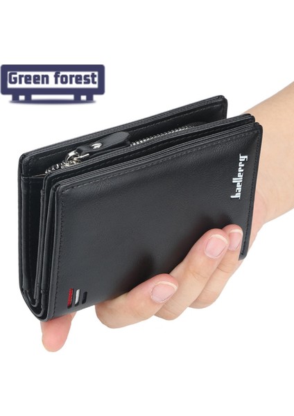 Yeşil Orman Kredi Kartı Cüzdanı Birçok Kart Yuvası Vintage Kare El Çantası (Yurt Dışından) modelleri