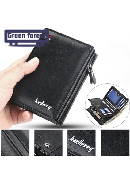 Yeşil Orman Kredi Kartı Cüzdanı Birçok Kart Yuvası Vintage Kare El Çantası (Yurt Dışından) indirimleri