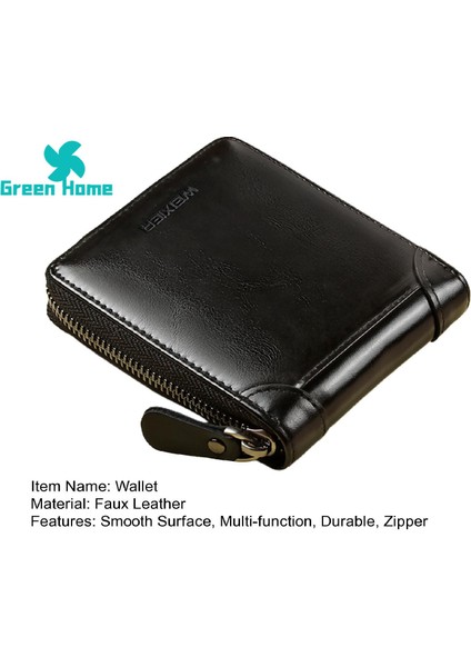 Yeşil Ev Çanta Pürüzsüz Fermuar Su Geçirmez Cüzdan Kredi Kartı Cüzdanı (Yurt Dışından) modelleri