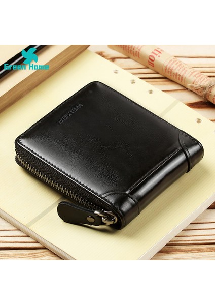 Yeşil Ev Çanta Pürüzsüz Fermuar Su Geçirmez Cüzdan Kredi Kartı Cüzdanı (Yurt Dışından) fırsatları
