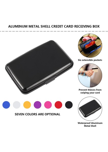 Su Geçirmez Iş Kimliği Kredi Kartı Cüzdan Tutucu Alüminyum Metal Kasa Kutusu (Yurt Dışından) modelleri