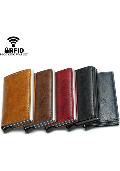 2022 Yeni Erkek ve Kadın Cüzdan Rfıd Alüminyum Kutu Kasa Kartvizit Sahibi Mini Kart Cüzdan Akıllı Cüzdan Kimlik Kartı Tutucu (Yurt Dışından)
