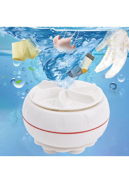 USB ile Çalışan Turbo Çamaşır Makinesi Taşınabilir Çamaşır Aleti Kir Temizleme Temizleme Ekipmanı Mini Ultrasonik Yıkama 4 Vitesli Ayarlanabilir Giysi Çorap Çorap Takı Gözlük Meyve (Yurt Dışından)