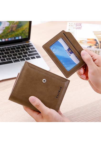 Yeni Erkek Kısa Cüzdan Kore Versiyonu Rahat Moda Toka Cüzdan Kadın Çoklu Kartlı Ehliyet Cüzdanı (Yurt Dışından) modelleri