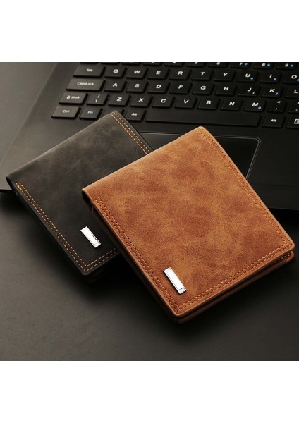 Erkekler Retro Suni Deri Çok Yuvaları Kısa Cüzdan Kredi Kartı Çanta Nakit Tutucu (Yurt Dışından) fiyatları