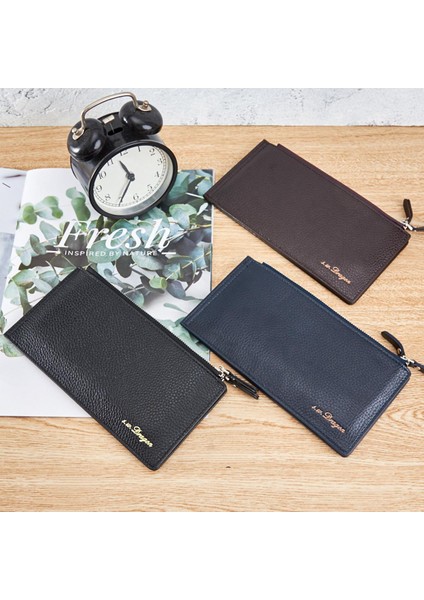 Yeni Erkek Cüzdanı, Iş Erkekleri Için Çok Fonksiyonlu Cüzdan, Lychee Desenli Çoklu Kart Alanı, Büyük Kapasiteli Kartlıklı Öğrenci Cüzdanı (Yurt Dışından)