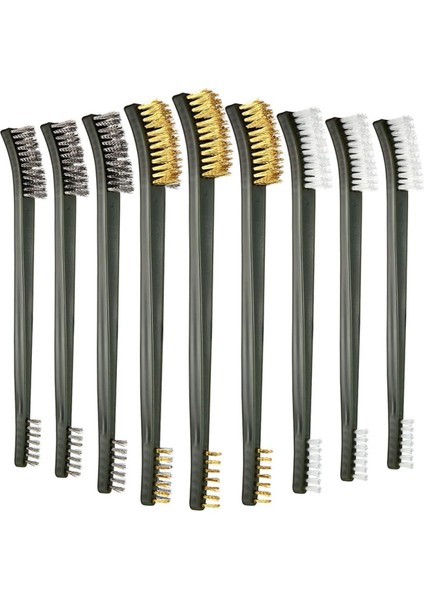 Adet Mini Tel Fırça Seti Çizik Tel Kıllar Fırça Seti Naylon Pirinç Fırça Detaylandırma Temizleme Kaynak Cürufu ve Pas (Yurt Dışından)