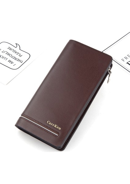 Yeni Erkek Gündelik Uzun Tek Çekmeli Cüzdan Iş Çok Fonksiyonlu Debriyaj Çoklu Kart Cüzdanı Stokta (Yurt Dışından)