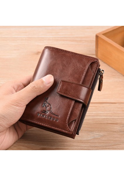 Erkek Çanta Düz Renk Su Geçirmez Cüzdan Kredi Kartı Cüzdanı (Yurt Dışından) fırsatları