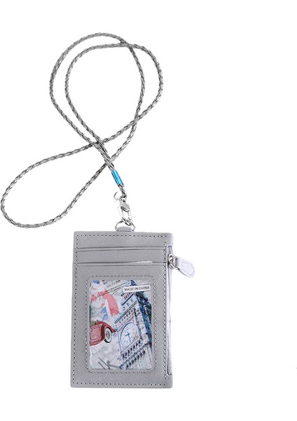 Microgood Unisex Çok Yuvalı Fermuar Suni Deri Yaka Kartı Çanta Kordon Kredi Kartı Kol (Yurt Dışından)