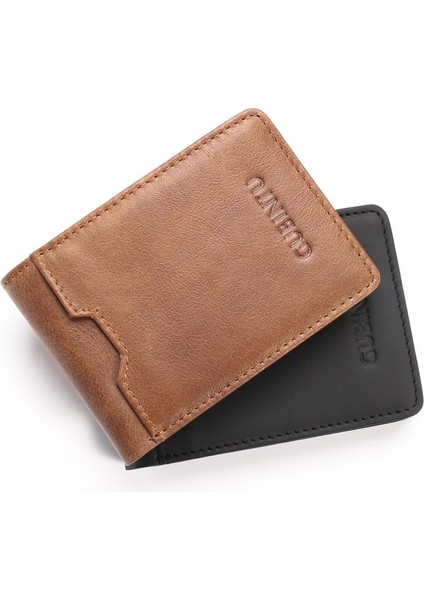Ince Deri Erkek Cüzdan Minimalist Vintage Rfıd Cüzdan Hakiki Ince Mini Cüzdan Erkek Küçük Çanta Küçük Kredi Kartı Tutucu B325 (Yurt Dışından) indirimleri