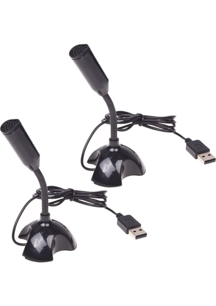 Mac Pc Bilgisayar Dizüstü Standı Için 2x USB Mikrofon Web Esnek Gürültü Önleyici Mikrofon (Yurt Dışından) modelleri