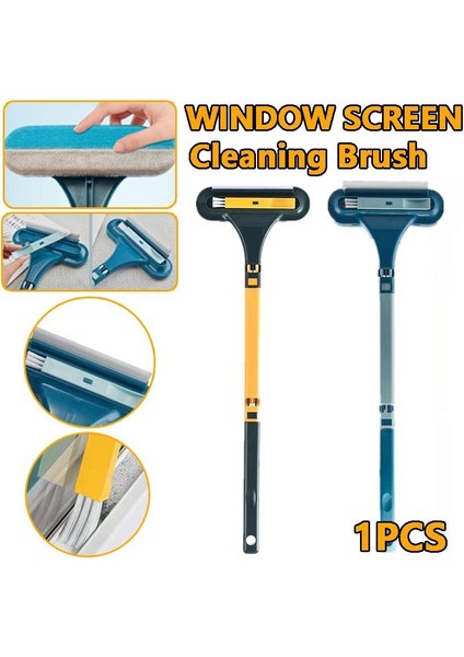 3'ü 1 Arada Cam Temizleme Araçları Çift Taraflı Teleskopik Çubuk Pencere Temizleyici Paspas Silecek Silecek Uzun Saplı Fırça Mutfak Aksesuarları (Yurt Dışından)