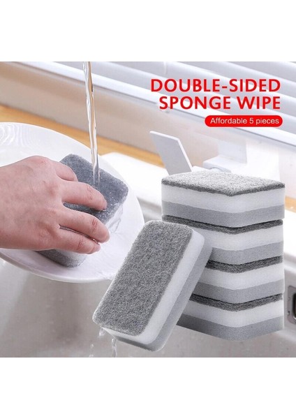 Adet Sünger Çift Taraflı Sünger Fırçalama Bulaşık Tencere Bulaşıkları Yıkamak Için Silin Mutfak Temizlik Süngeri Ovma Pedi (Yurt Dışından)