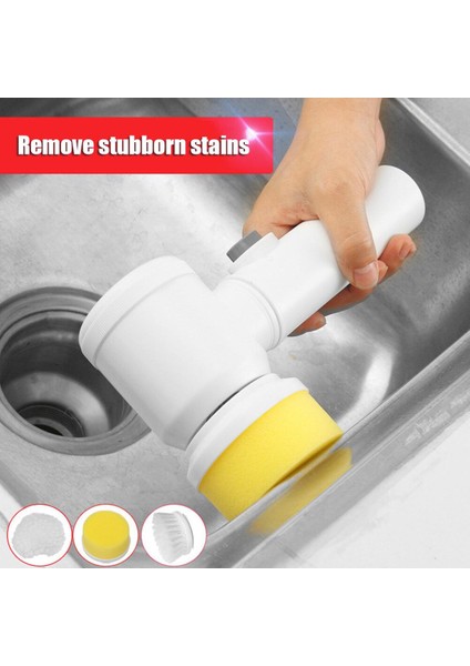 Elektrikli Mutfak Temizleyici Banyo Tuvalet Mutfak Cam Temizleme Banyo Fırçası Kolu Sünger Banyo Küvet Seramik Temizleme Fırçası (Yurt Dışından)