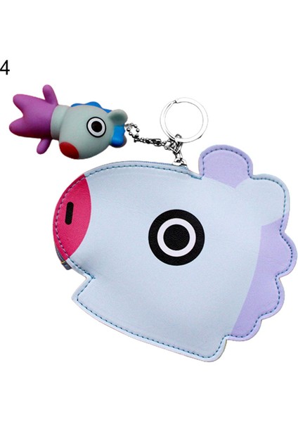 Microgood Moda Bts Karikatür Koala Koyun Suni Deri Mini Cüzdan Bozuk Para Cüzdanı Anahtar Tutucu (Yurt Dışından)