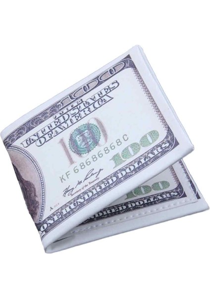 Yeni Moda Tasarımı Unisex Komik Baskı Abd Doları Fatura Cüzdan Kahverengi Deri Cüzdan Bifold Kredi Kartı Fotoğraf Günlük Aksesuarlar (Yurt Dışından) fırsatları