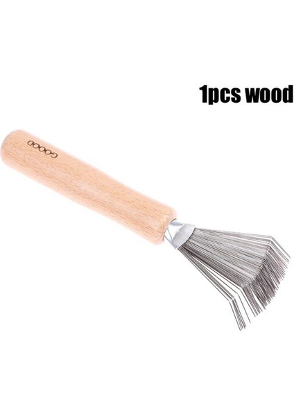 1/2 Adet Ahşap Plastik Tarak Temizleyici Narin Temizlik Çıkarılabilir Saç Fırçası Tarak Temizleyici Alet Kolu Gömülü Aracı (Yurt Dışından)