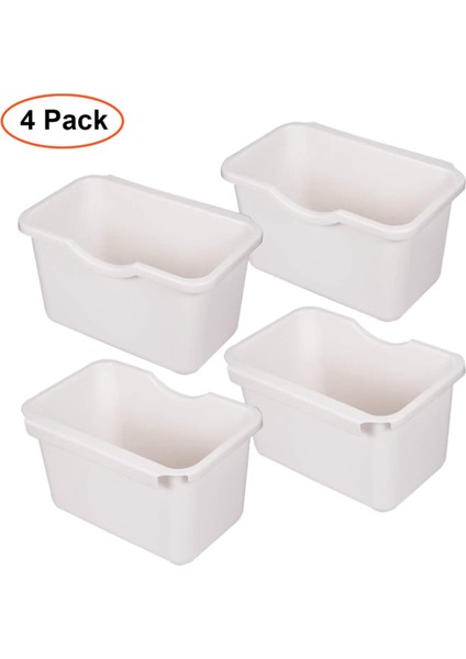 Yapı Taşı Masası Için 4 Adet Saklama Kutuları Saklama Kapları Bloklara Uygun El Sanatları Masası (Yurt Dışından)