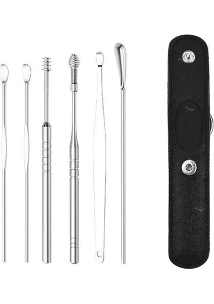 [sıcak] 6 Adet/takım Kulak Temizleyici Balmumu Temizleme Paslanmaz Çelik Kulak Kiri Toplayıcı Kulak Temizleme Araçları Kaşık Kulak Kiri Sökücü Güzellik Sağlık Kulak Tıkacı (Yurt Dışından)