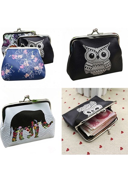 Microgood Kadın Moda Kuş Çiçek Mini Cüzdan Kart Tutucu Kılıf Bozuk Para Cüzdanı Debriyaj Çanta (Yurt Dışından) indirimleri