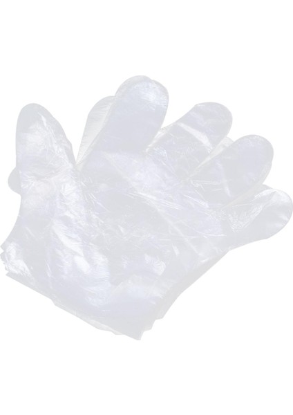 Esnek Pe Tek Kullanımlık Eldiven Şeffaf 100 Adet Şeffaf (Yurt Dışından)