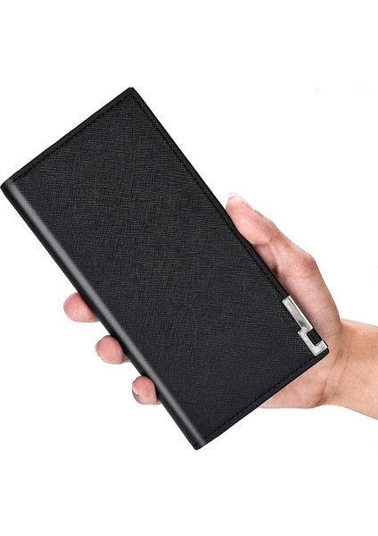 Fabrika Doğrudan Tedarik Yaratıcı Yeni Erkek Cüzdan Uzun Kore Versiyonu Yumuşak Deri Çapraz Desen Ince Cüzdan Cüzdan Erkekler (Yurt Dışından) fiyatları