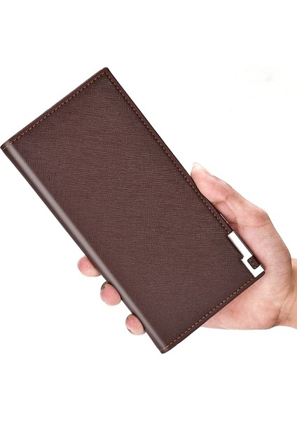 Fabrika Doğrudan Tedarik Yaratıcı Yeni Erkek Cüzdan Uzun Kore Versiyonu Yumuşak Deri Çapraz Desen Ince Cüzdan Cüzdan Erkekler (Yurt Dışından) indirimleri