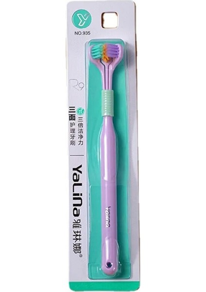 Sağlık Temizleyici Üç Taraflı Yumuşak Saç Diş Diş Fırçası Ultra Ince Kıl Yetişkin Ağız Bakımı Güvenlik Diş Fırçası (Yurt Dışından)