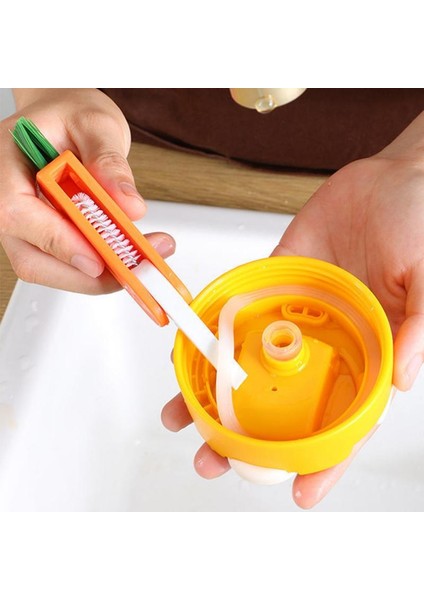 [eğlenceli Canlı] 3'ü 1 Arada Kapak Temizleme Fırçası Biberon Emzik Kapağı Fırçası Oluk Boşluğu Temizleme Araçları Için Çok Fonksiyonlu Ev Temizleme Fırçası (Yurt Dışından) modelleri